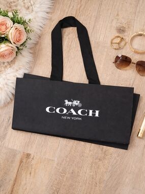 Coach New York Black Shopping Tote Bag | Large Reusable Gift Carry Bag